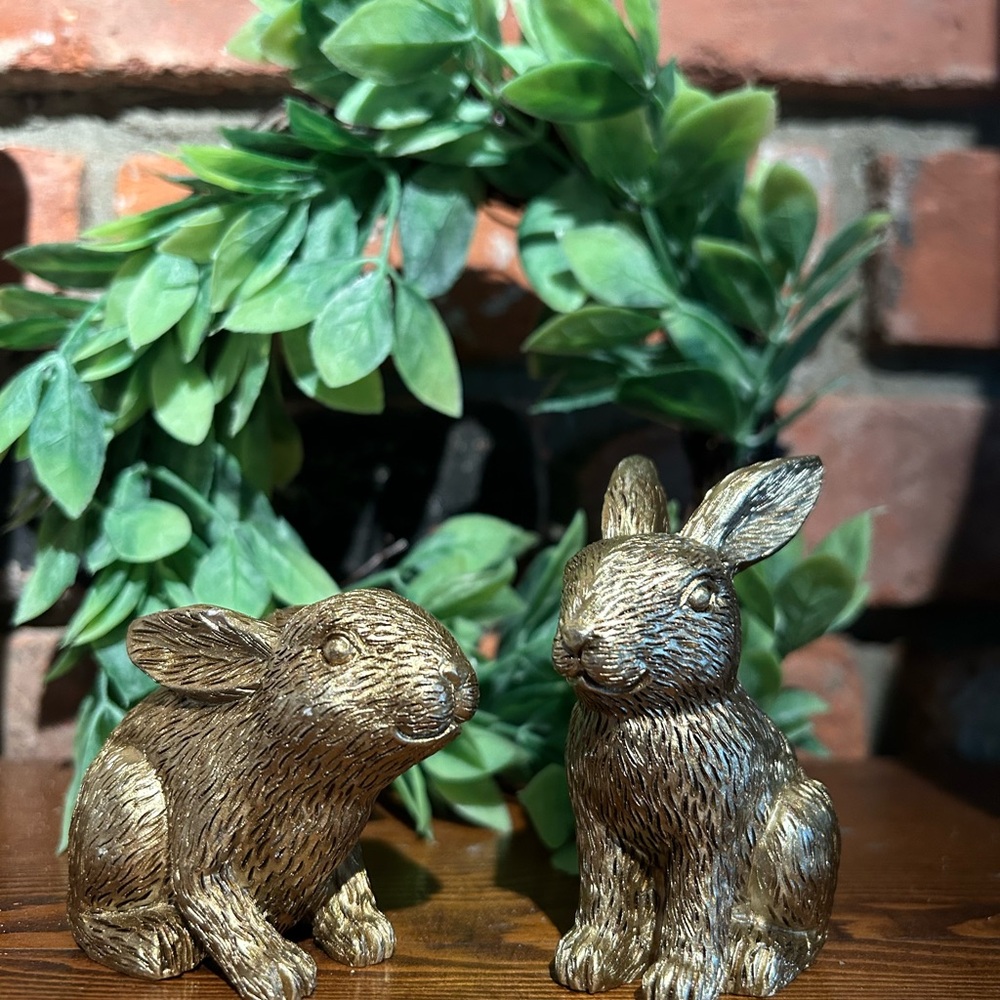 Set of Bunny Figurines cottagecore grandmacore spring Easter